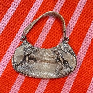 Kate Spade Snakeskin Shoulder Bag in Brown and Cream
